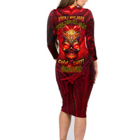 When Is Was Born The Devil Family Matching Long Sleeve Bodycon Dress and Hawaiian Shirt - Wonder Print Shop
