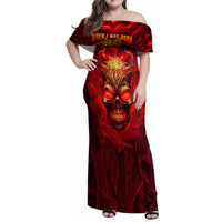 When Is Was Born The Devil Family Matching Off Shoulder Maxi Dress and Hawaiian Shirt - Wonder Print Shop