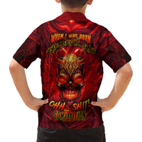 When Is Was Born The Devil Family Matching Short Sleeve Bodycon Dress and Hawaiian Shirt - Wonder Print Shop