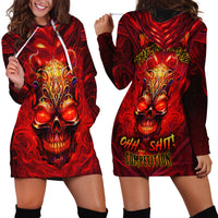 When Is Was Born The Devil Hoodie Dress - Wonder Print Shop