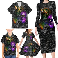 You Inspire My Inner Serial Killer Family Matching Long Sleeve Bodycon Dress and Hawaiian Shirt - Wonder Print Shop