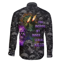 You Inspire My Inner Serial Killer Family Matching Off Shoulder Maxi Dress and Hawaiian Shirt - Wonder Print Shop