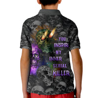 You Inspire My Inner Serial Killer Kid Polo Shirt - Wonder Print Shop