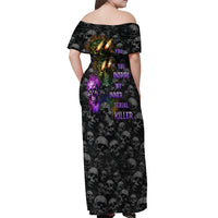 You Inspire My Inner Serial Killer Off Shoulder Maxi Dress - Wonder Print Shop
