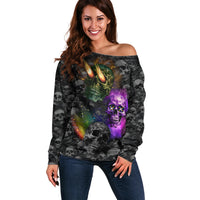 You Inspire My Inner Serial Killer Off Shoulder Sweater - Wonder Print Shop