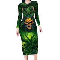 I Can't Go To Hell The Devil Still Has A Restraining Order Against Me Family Matching Long Sleeve Bodycon Dress and Hawaiian Shirt - Wonder Print Shop