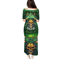 I Can't Go To Hell The Devil Still Has A Restraining Order Against Me Family Matching Puletasi Dress and Hawaiian Shirt - Wonder Print Shop