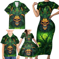 I Can't Go To Hell The Devil Still Has A Restraining Order Against Me Family Matching Short Sleeve Bodycon Dress and Hawaiian Shirt - Wonder Print Shop
