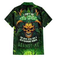 I Can't Go To Hell The Devil Still Has A Restraining Order Against Me Family Matching Short Sleeve Bodycon Dress and Hawaiian Shirt - Wonder Print Shop