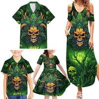 I Can't Go To Hell The Devil Still Has A Restraining Order Against Me Family Matching Summer Maxi Dress and Hawaiian Shirt - Wonder Print Shop