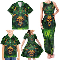 I Can't Go To Hell The Devil Still Has A Restraining Order Against Me Family Matching Tank Maxi Dress and Hawaiian Shirt - Wonder Print Shop