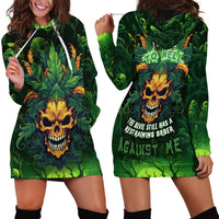I Can't Go To Hell The Devil Still Has A Restraining Order Against Me Hoodie Dress - Wonder Print Shop