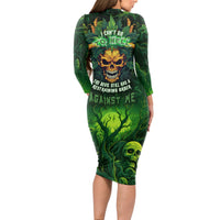 I Can't Go To Hell The Devil Still Has A Restraining Order Against Me Long Sleeve Bodycon Dress - Wonder Print Shop