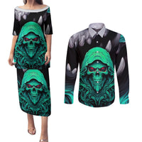 If I'm Too Quiet And Smiling You Might Want To Couples Matching Puletasi Dress and Long Sleeve Button Shirts - Wonder Print Shop