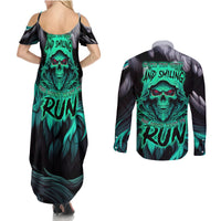 If I'm Too Quiet And Smiling You Might Want To Couples Matching Summer Maxi Dress and Long Sleeve Button Shirts - Wonder Print Shop