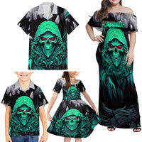 If I'm Too Quiet And Smiling You Might Want To Family Matching Off Shoulder Maxi Dress and Hawaiian Shirt - Wonder Print Shop