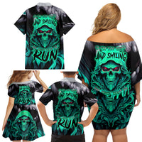 If I'm Too Quiet And Smiling You Might Want To Family Matching Off Shoulder Short Dress and Hawaiian Shirt - Wonder Print Shop