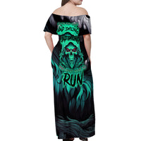 If I'm Too Quiet And Smiling You Might Want To Off Shoulder Maxi Dress - Wonder Print Shop