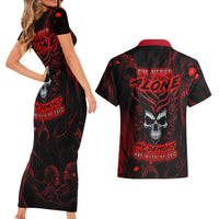 I'm Never Alone My Demon Are With Me 247 Couples Matching Short Sleeve Bodycon Dress and Hawaiian Shirt - Wonder Print Shop