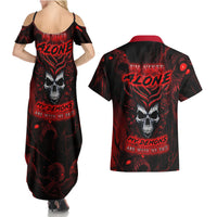I'm Never Alone My Demon Are With Me 247 Couples Matching Summer Maxi Dress and Hawaiian Shirt - Wonder Print Shop