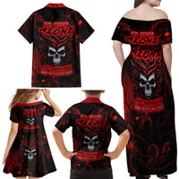 I'm Never Alone My Demon Are With Me 247 Family Matching Off Shoulder Maxi Dress and Hawaiian Shirt - Wonder Print Shop