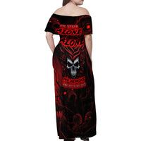 I'm Never Alone My Demon Are With Me 247 Family Matching Off Shoulder Maxi Dress and Hawaiian Shirt - Wonder Print Shop