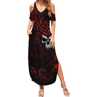 I'm Never Alone My Demon Are With Me 247 Family Matching Summer Maxi Dress and Hawaiian Shirt - Wonder Print Shop