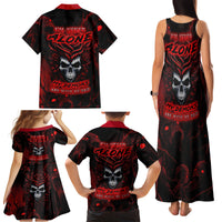 I'm Never Alone My Demon Are With Me 247 Family Matching Tank Maxi Dress and Hawaiian Shirt - Wonder Print Shop