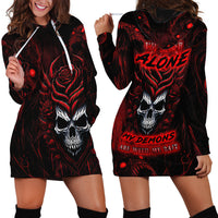 I'm Never Alone My Demon Are With Me 247 Hoodie Dress - Wonder Print Shop