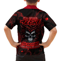 I'm Never Alone My Demon Are With Me 247 Kid Hawaiian Shirt - Wonder Print Shop