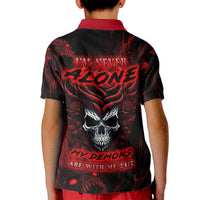 I'm Never Alone My Demon Are With Me 247 Kid Polo Shirt - Wonder Print Shop