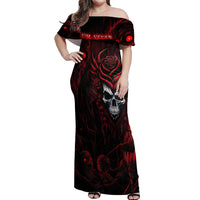 I'm Never Alone My Demon Are With Me 247 Off Shoulder Maxi Dress - Wonder Print Shop