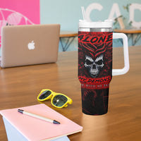 I'm Never Alone My Demon Are With Me 247 Tumbler With Handle - Wonder Print Shop