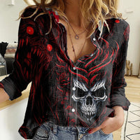 I'm Never Alone My Demon Are With Me 247 Women Casual Shirt - Wonder Print Shop