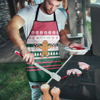 Christmas Cookies Bite Me Apron with Gingerbread Man Candy Canes and Snowflake Tree - Wonder Print Shop