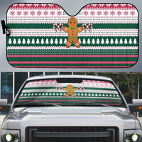 Christmas Cookies Bite Me Auto Sun Shade with Gingerbread Man Candy Canes and Snowflake Tree - Wonder Print Shop