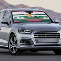 Christmas Cookies Bite Me Auto Sun Shade with Gingerbread Man Candy Canes and Snowflake Tree - Wonder Print Shop