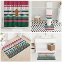 Christmas Cookies Bite Me Bathroom Set with Gingerbread Man Candy Canes and Snowflake Tree - Wonder Print Shop