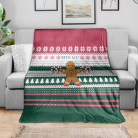 Christmas Cookies Bite Me Blanket with Gingerbread Man Candy Canes and Snowflake Tree - Wonder Print Shop