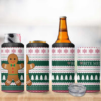 Christmas Cookies Bite Me 4 in 1 Can Cooler Tumbler with Gingerbread Man Candy Canes and Snowflake Tree - Wonder Print Shop