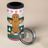 Christmas Cookies Bite Me 4 in 1 Can Cooler Tumbler with Gingerbread Man Candy Canes and Snowflake Tree - Wonder Print Shop