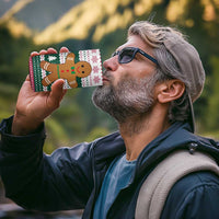 Christmas Cookies Bite Me 4 in 1 Can Cooler Tumbler with Gingerbread Man Candy Canes and Snowflake Tree - Wonder Print Shop