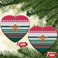 Christmas Cookies Bite Me Ceramic Ornament with Gingerbread Man Candy Canes and Snowflake Tree - Wonder Print Shop