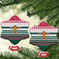 Christmas Cookies Bite Me Ceramic Ornament with Gingerbread Man Candy Canes and Snowflake Tree - Wonder Print Shop