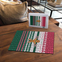 Christmas Cookies Bite Me Puzzle with Gingerbread Man Candy Canes and Snowflake Tree - Wonder Print Shop