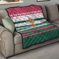Christmas Cookies Bite Me Quilt with Gingerbread Man Candy Canes and Snowflake Tree - Wonder Print Shop