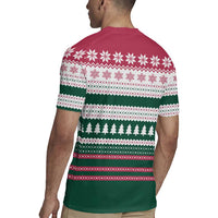 Christmas Cookies Bite Me Rugby Jersey with Gingerbread Man Candy Canes and Snowflake Tree - Wonder Print Shop