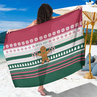 Christmas Cookies Bite Me Sarong with Gingerbread Man Candy Canes and Snowflake Tree - Wonder Print Shop