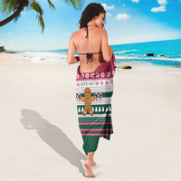 Christmas Cookies Bite Me Sarong with Gingerbread Man Candy Canes and Snowflake Tree - Wonder Print Shop