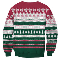Christmas Cookies Bite Me Sweatshirt with Gingerbread Man Candy Canes and Snowflake Tree - Wonder Print Shop